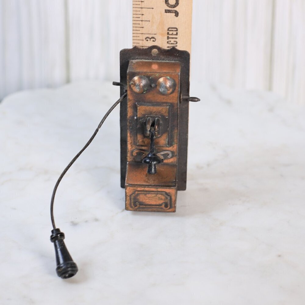 Vintage 1976 Durham Industries Die Cast Metal Miniature Telephone - Picture 2 of 9